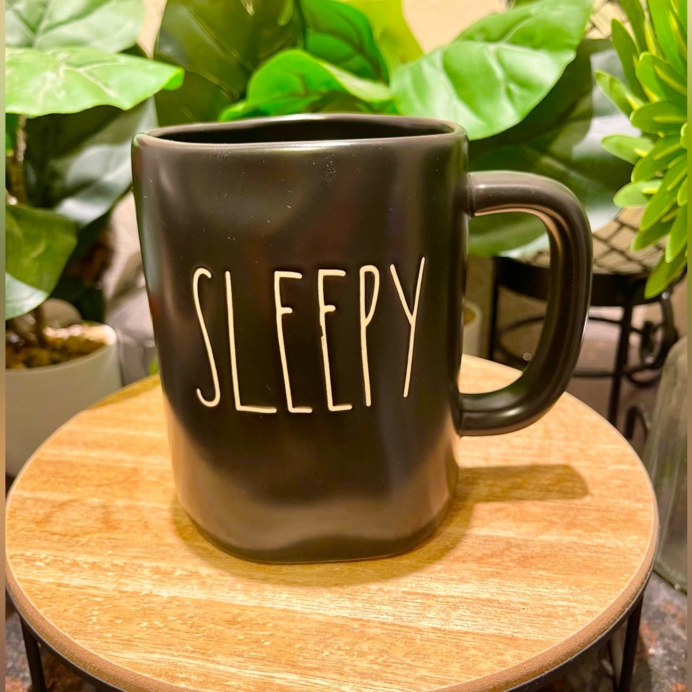 Rae Dunn Black Sleepy Mug - Picture 1 of 6
